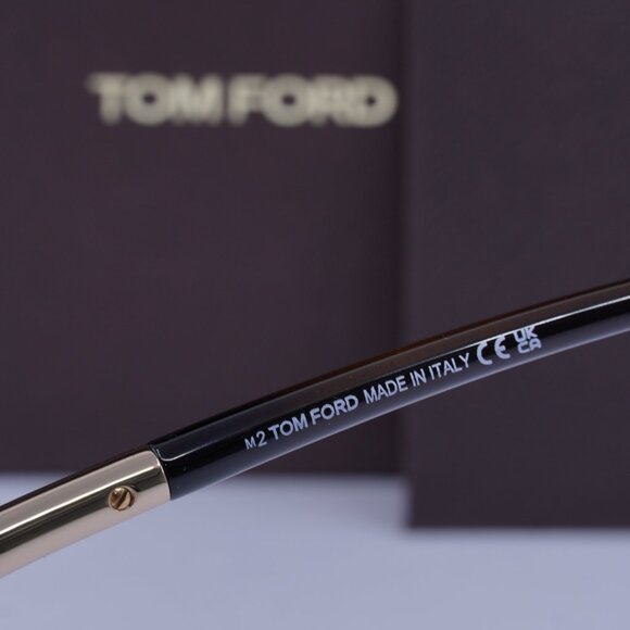 Tom Ford FT0009 74F Whitney Butterfly Sunglasses - Transparent Pink/Brown - Picture 7 of 9